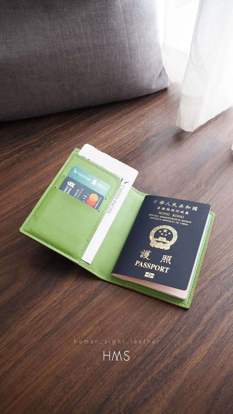 拼色法國山羊皮 Passport 皮套