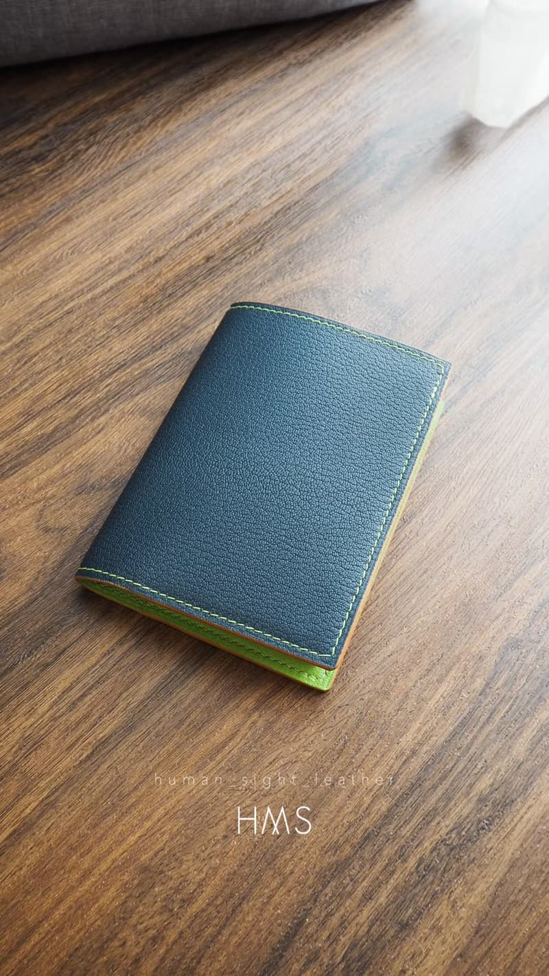拼色法國山羊皮 Passport 皮套