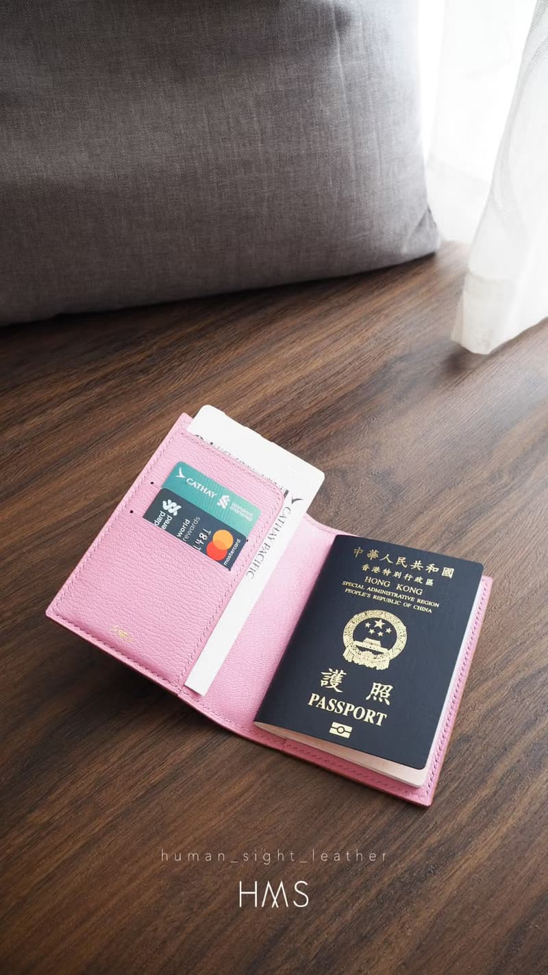 拼色法國山羊皮 Passport 皮套