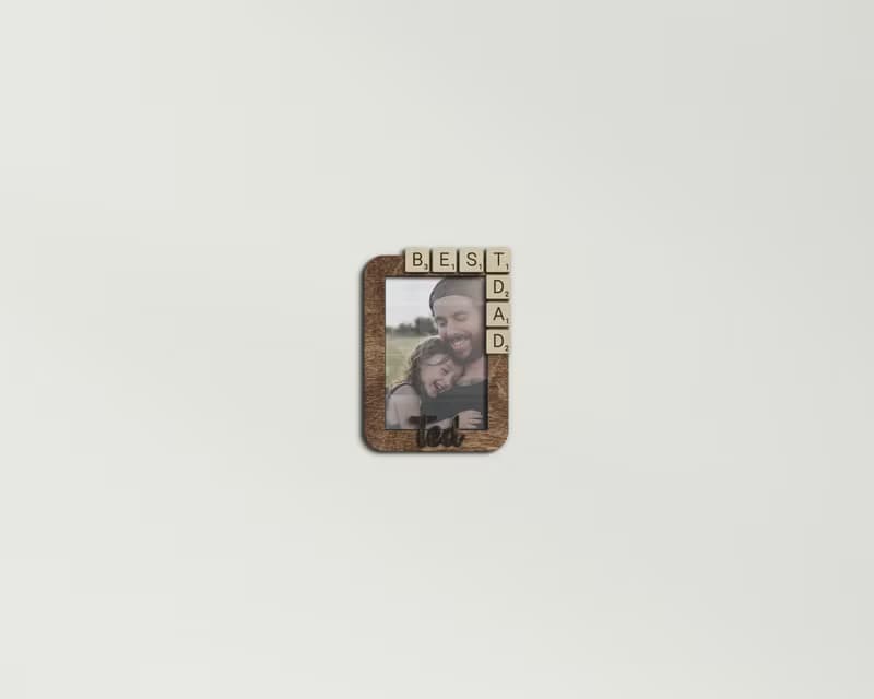 Personalized best dad photo frame Picture frame decorated with scribble tiles