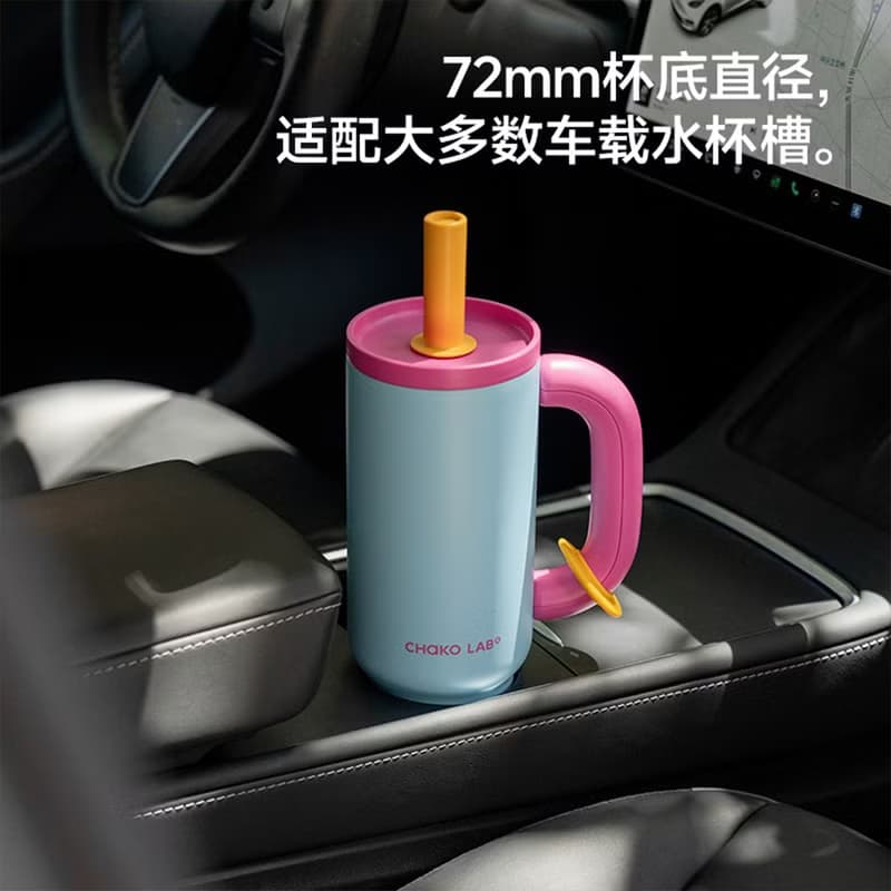 【316不鏽鋼】1050ml 大容量吸管霸王杯
