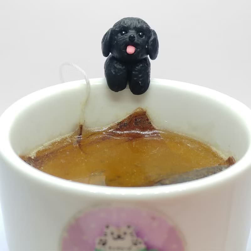 全手作- 玩具貴賓犬杯緣子 - 茶包架 掛杯