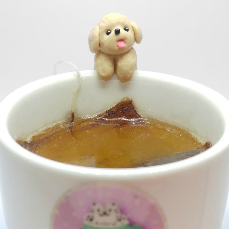 全手作- 玩具貴賓犬杯緣子 - 茶包架 掛杯