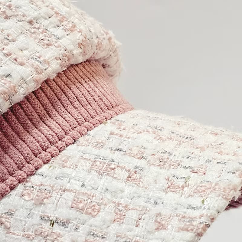 【HiGh MaLi】冬季報童帽/小香風粉白編織#小香風#編織毛料#時尚