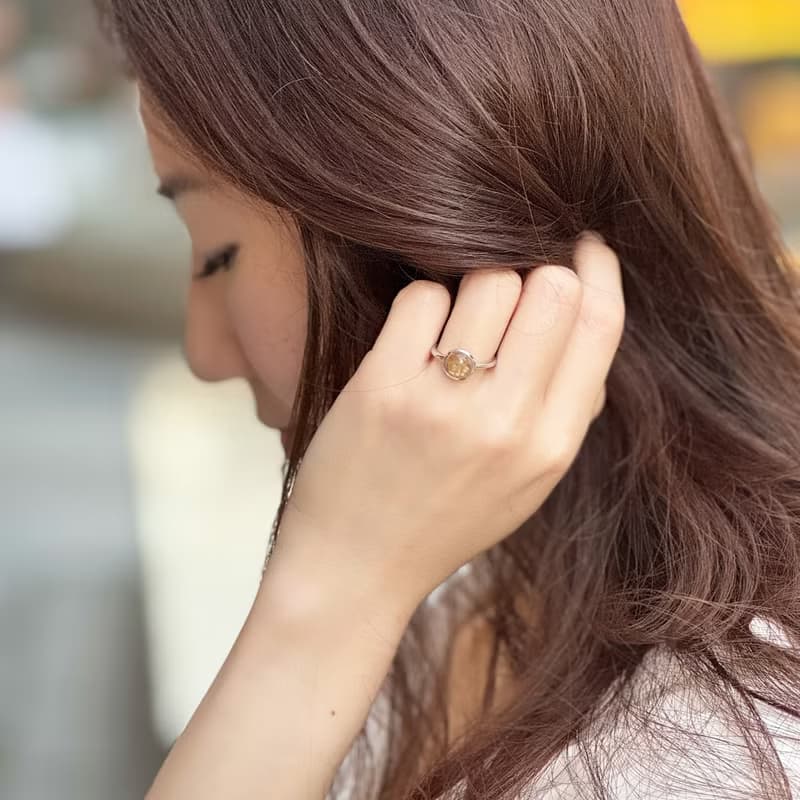 流溢繽紛 | 彩寶 / 鈦晶 純銀戒指