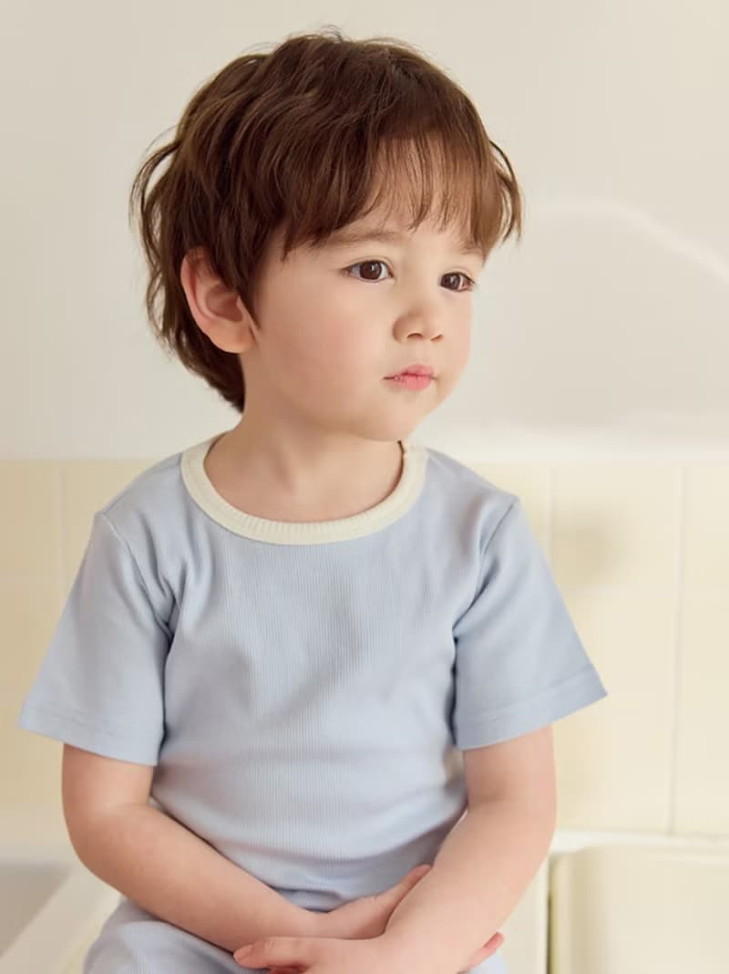 【新品】植橪雲感霧藍-植纖衣短袖韓國童裝-K64905