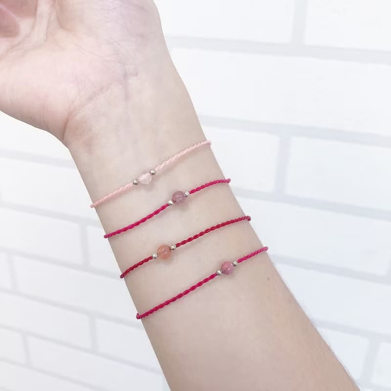 【水晶蠟繩系列】4mm水晶 1 | 正能量極細蠟繩手鍊 | 大員囡仔