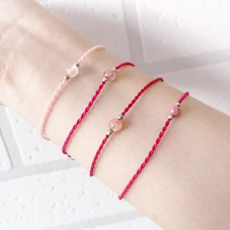 【水晶蠟繩系列】4mm水晶 1 | 正能量極細蠟繩手鍊 | 大員囡仔