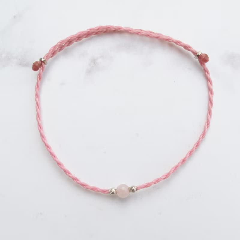 【水晶蠟繩系列】4mm水晶 1 | 正能量極細蠟繩手鍊 | 大員囡仔