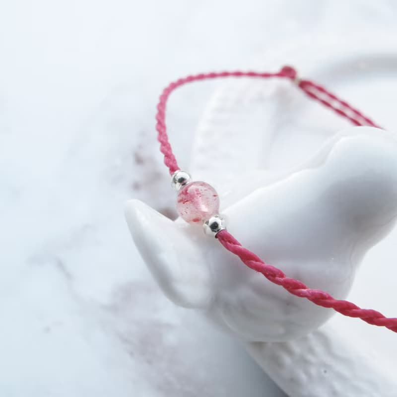 【水晶蠟繩系列】4mm水晶 1 | 正能量極細蠟繩手鍊 | 大員囡仔