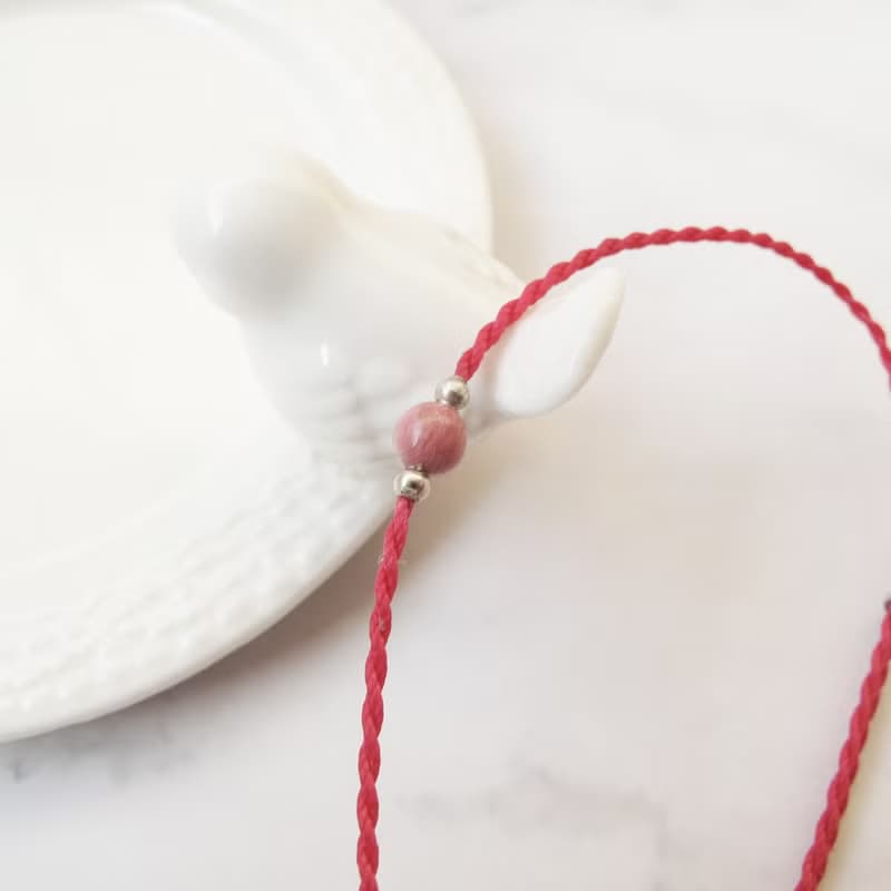 【水晶蠟繩系列】4mm水晶 1 | 正能量極細蠟繩手鍊 | 大員囡仔