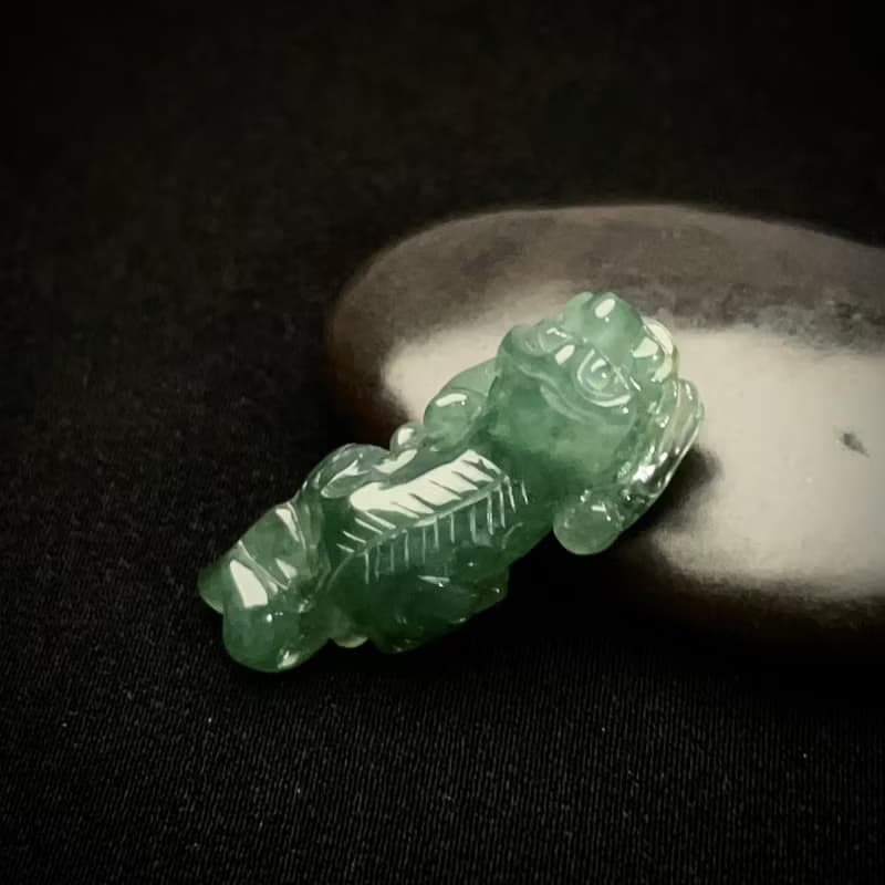 【招財神獸】冰綠翡翠貔貅擺飾 | 天然緬甸玉翡翠A貨