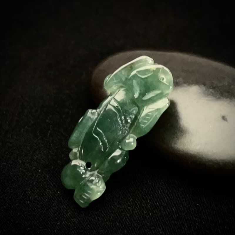 【招財神獸】冰綠翡翠貔貅擺飾 | 天然緬甸玉翡翠A貨