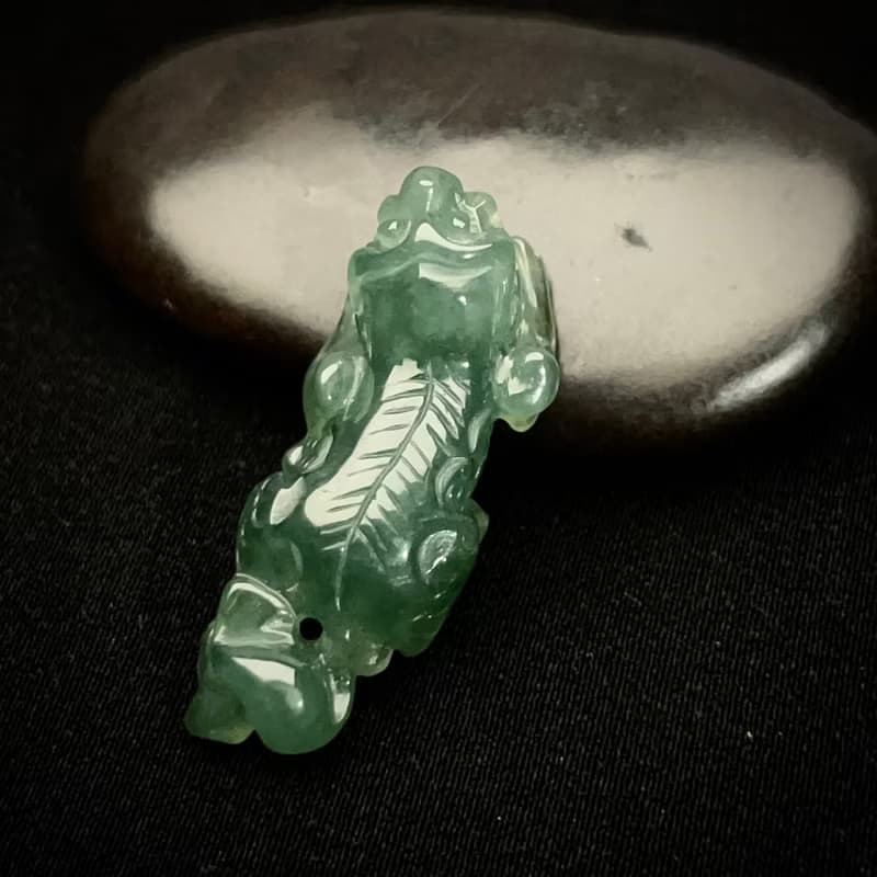 【招財神獸】冰綠翡翠貔貅擺飾 | 天然緬甸玉翡翠A貨