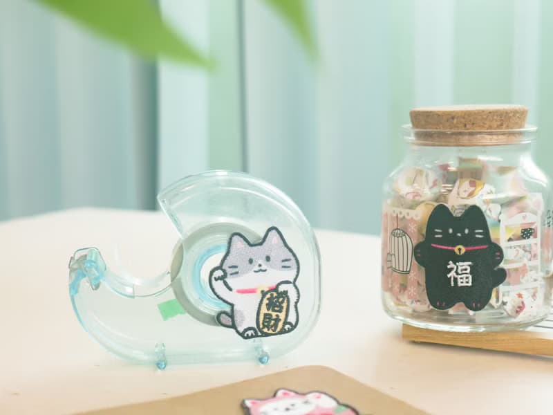 刺繡裝飾貼(招財貓)。JSE-216。裝飾