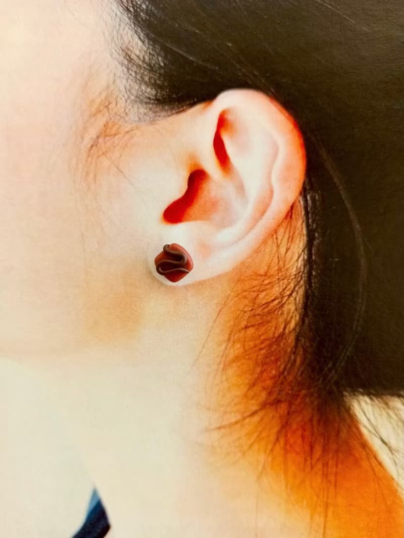 迷你巧克力軟陶耳針