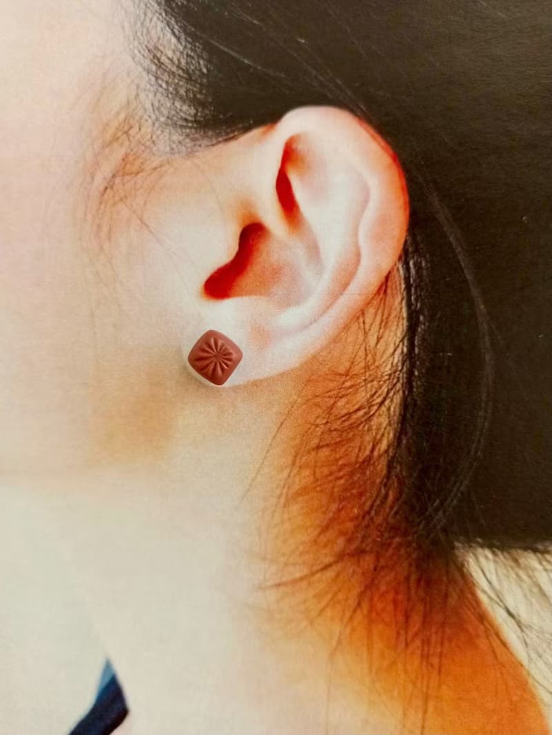 迷你巧克力軟陶耳針