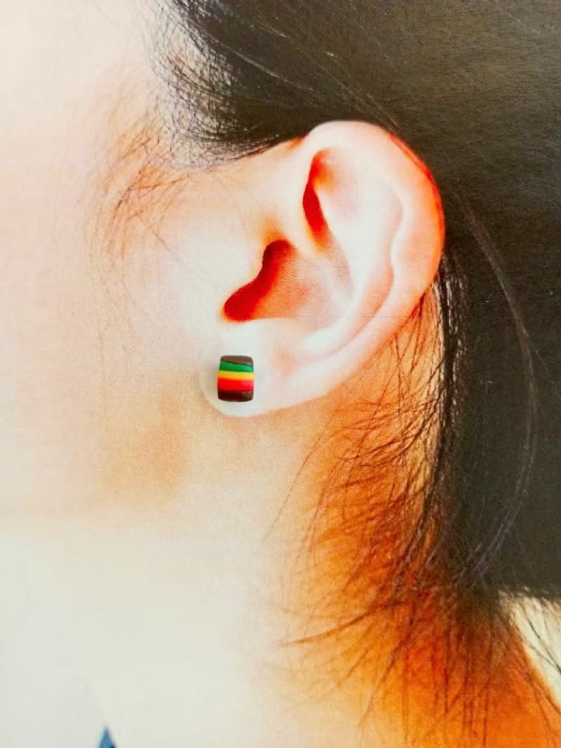 迷你巧克力軟陶耳針