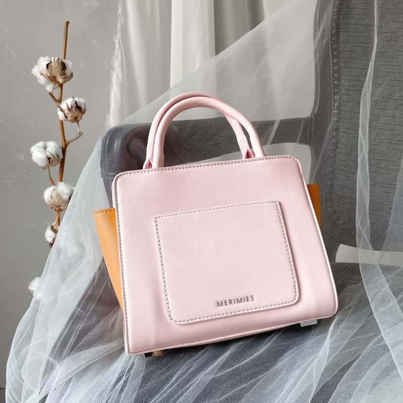MERIMIES 蝴蝶結 手提包 | 草莓牛奶粉