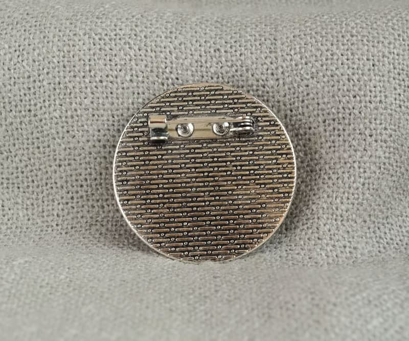 綠葉刺繡圓形胸針十字繡自然飾品手工製作的禮物送給她