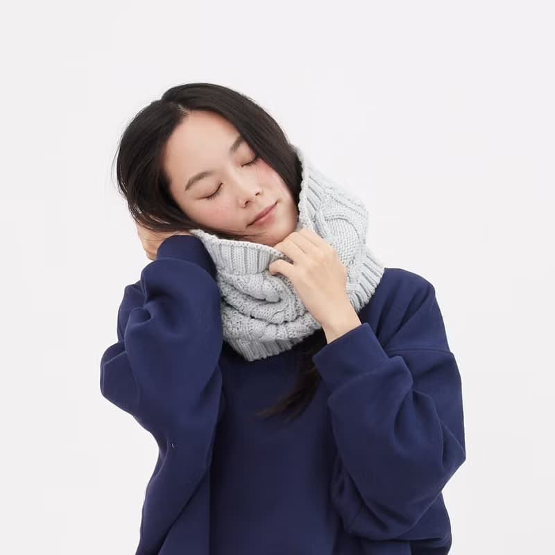 Lulu麻花抓毛絨保暖脖圍圍巾 【寒流保暖對策】