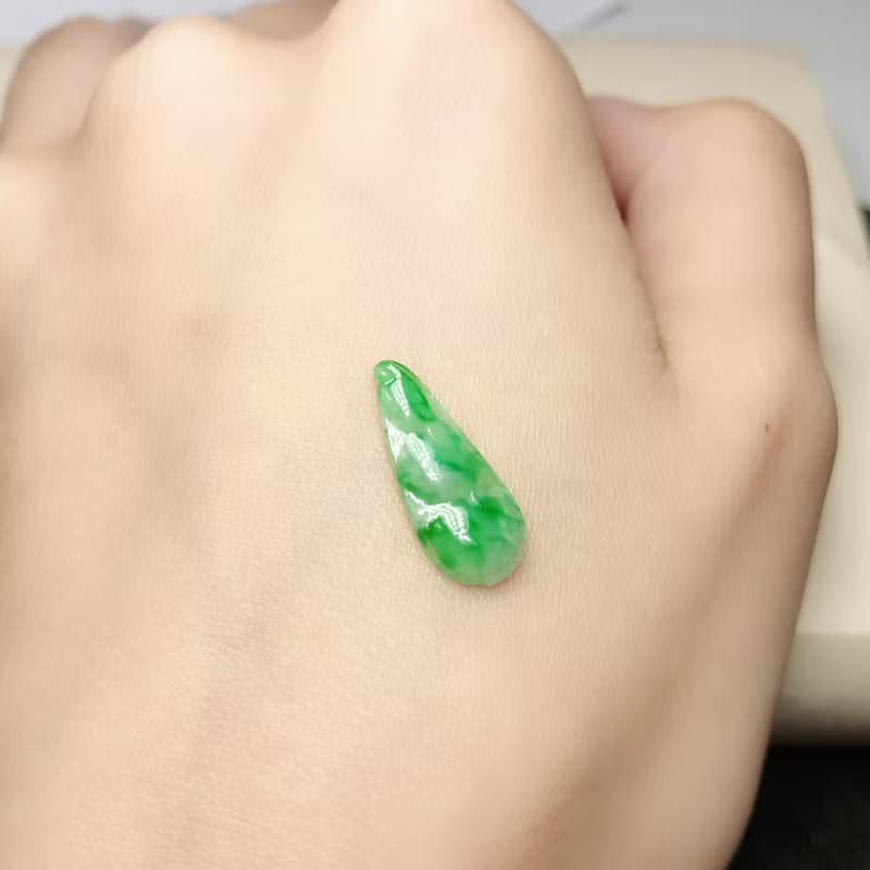 【福壽】飄陽綠翡翠福豆  | 天然緬甸玉A貨翡翠 | 送禮