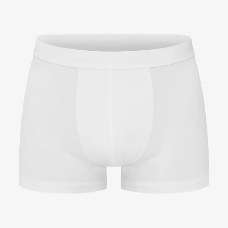 Bread & Boxers 三件組 有機棉低腰短版內褲 - 白
