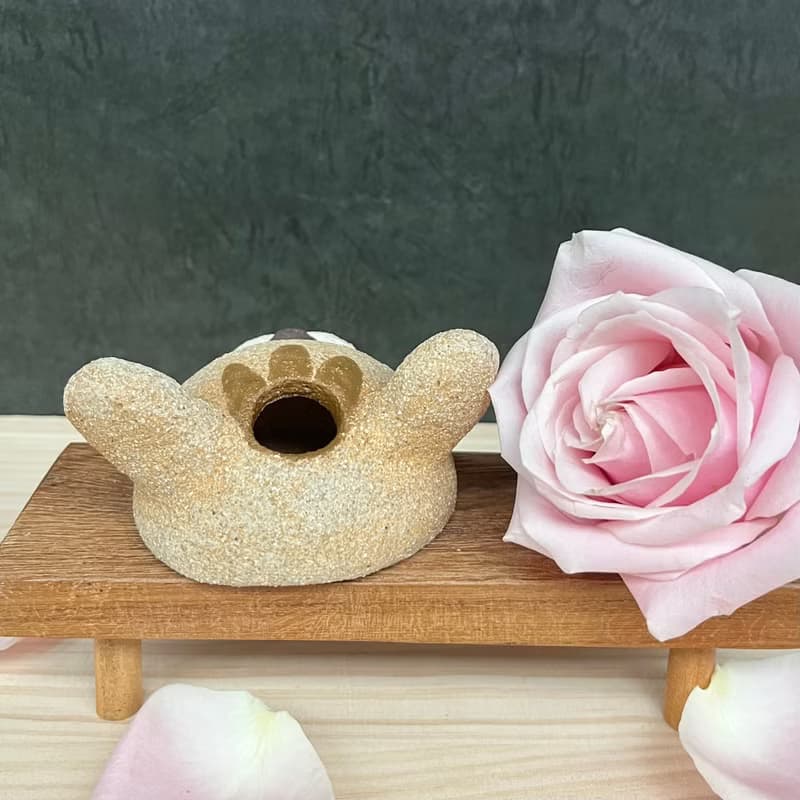 A Lu 貓咪陶花器搖搖有聲/適合乾燥花/擺飾/擴香器/禮物 手作手繪
