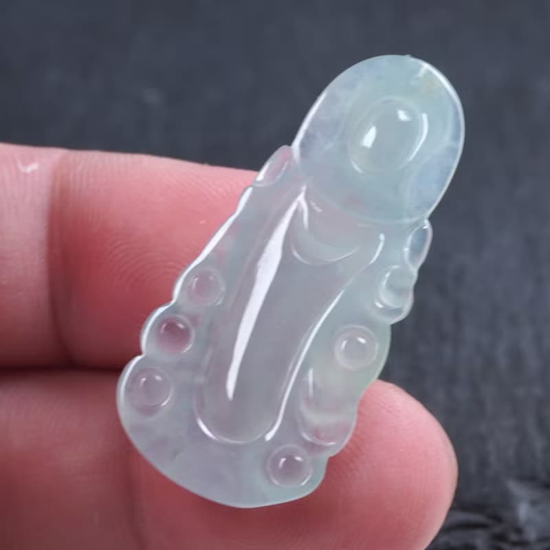 冰種晴水翡翠觀音菩薩項鍊 | 天然緬甸玉翡翠A貨 | 送禮
