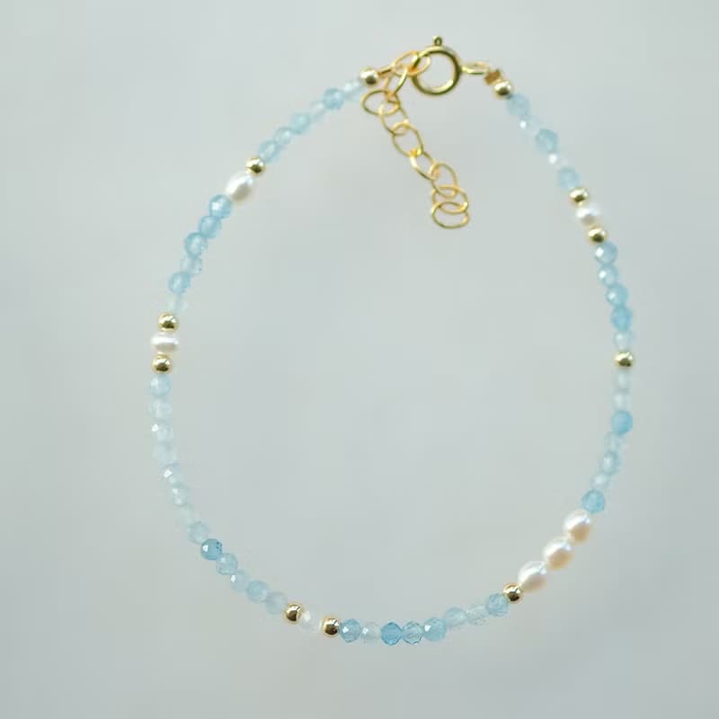 小寶石2.0 海藍寶手鍊