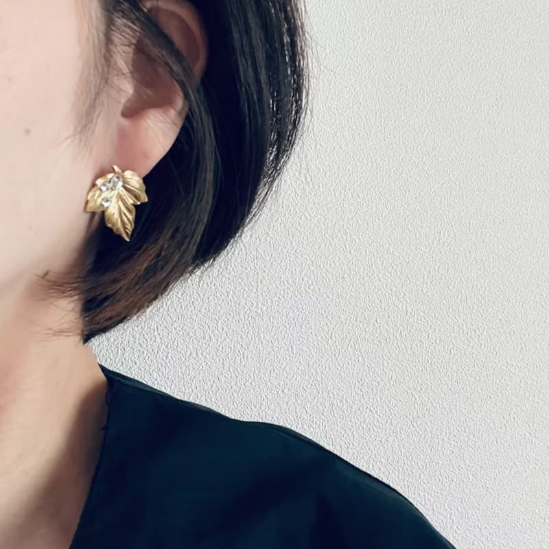 リーフとコインパール 2wayピアス