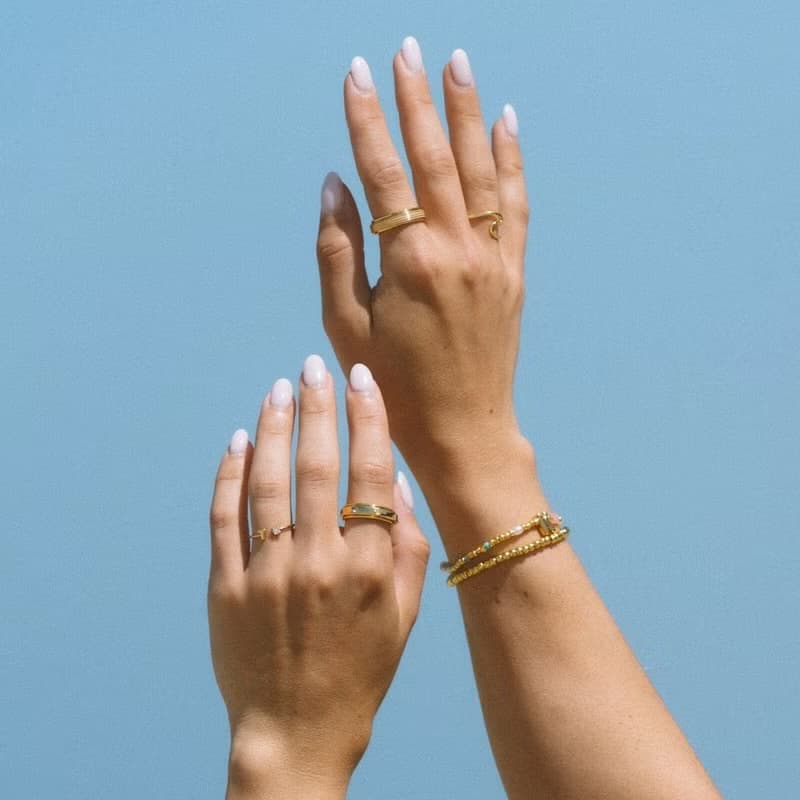 Pura Vida 美國手工 HARPER 迴紋針串式金色手鍊