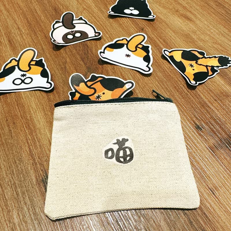 虎斑+灰斑+橘子 貓咪屁屁三入組 防水貼紙 Waterproof stickers