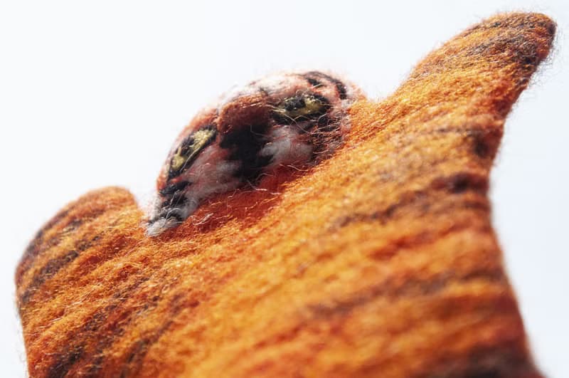 交換禮物 波希米亞森林系羊毛氈杯墊 動物濕氈杯墊-老虎吸水杯墊