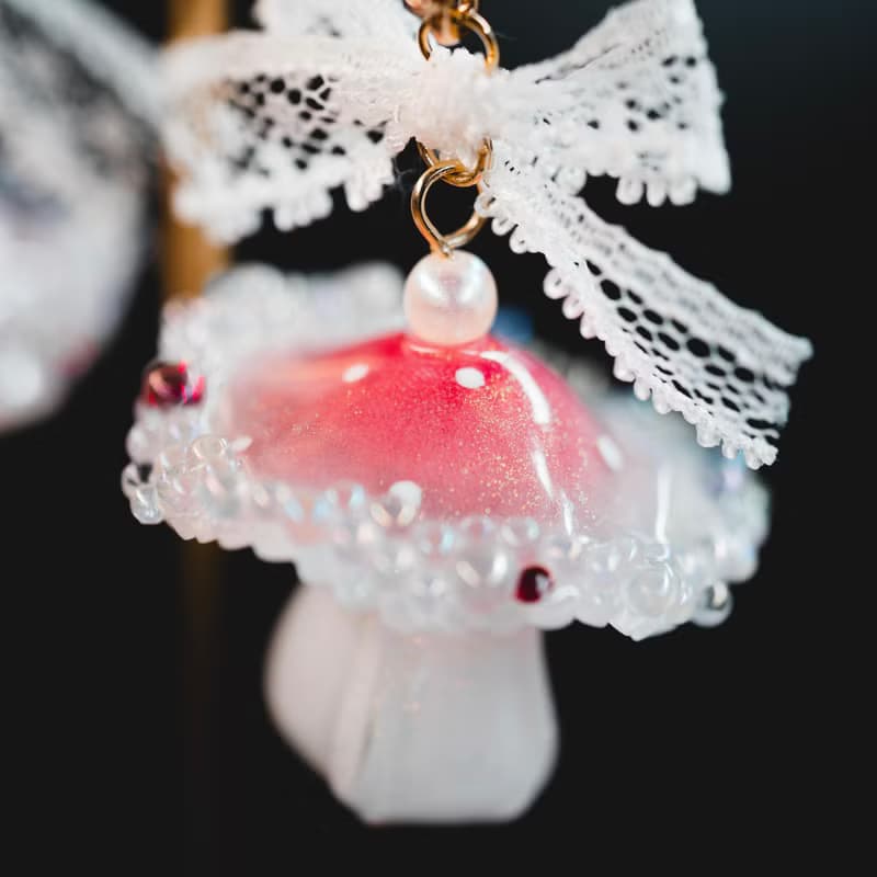 【小蘑菇】蘑菇耳環 | 森女 森林系 日系耳環 手作飾品 生日禮物