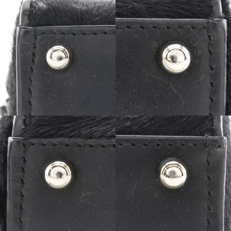 【日本直送】グッチ GUCCI オールドグッチ トートバッグ 000.2296.0528 ハラコ 黒 レディース【中古】