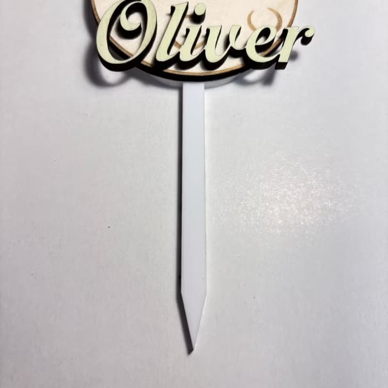 Astronaut Wood Custom Cake Topper - Hand Painted Birthday Keepsake - Custom Name