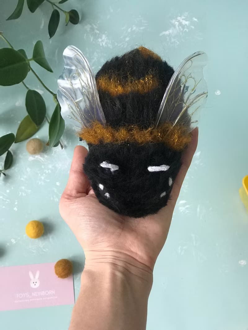大黃蜂玩具 毛氈動物 蜜蜂寫實雕塑