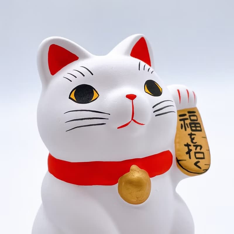 【白耀辟福】日本谷中堂招財貓 | 白