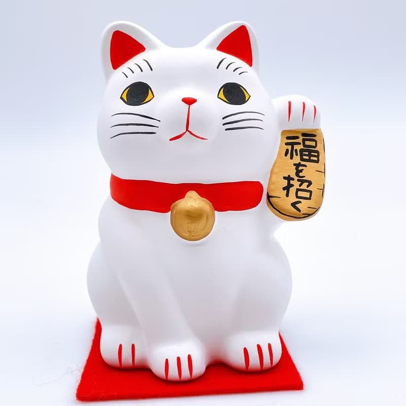 【白耀辟福】日本谷中堂招財貓 | 白