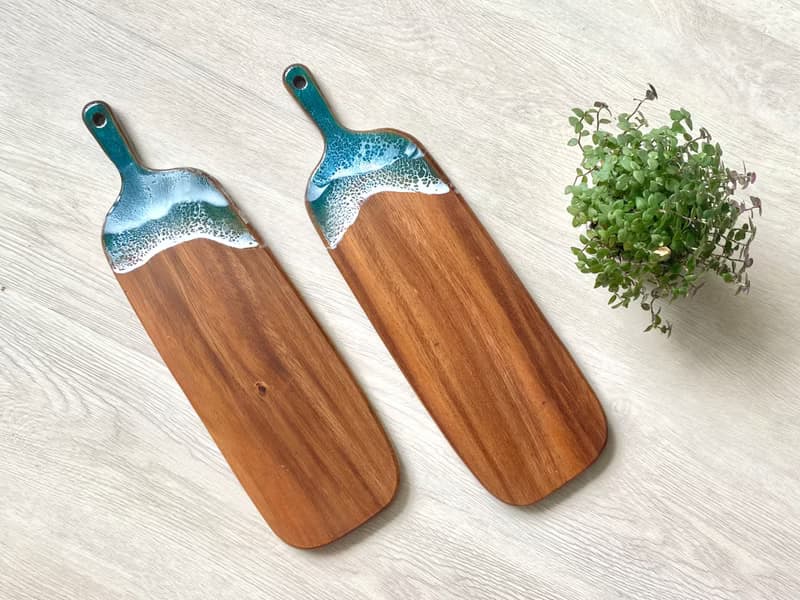 Cheese Board (Slim), Turquoise Ocean, Wedding Gift, Home Gift