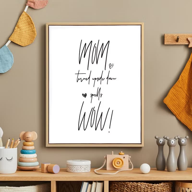 MOM & WOW-字母母親節掛畫/媽媽文字/兒童房佈置/幼兒園擺設/禮物