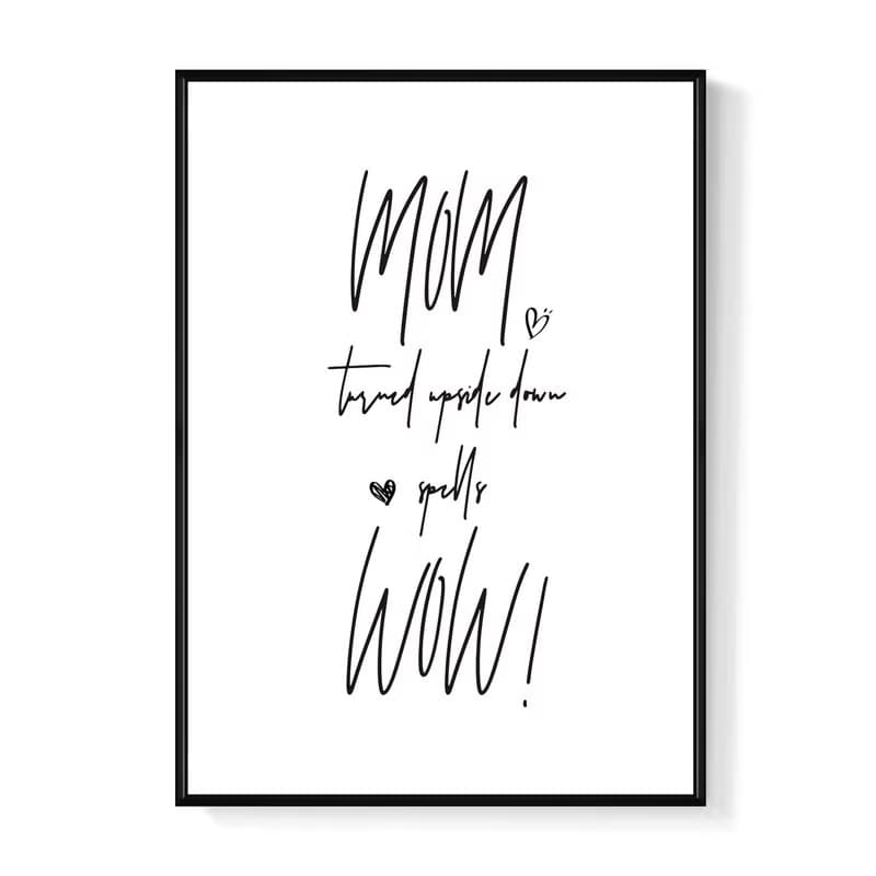 MOM & WOW-字母母親節掛畫/媽媽文字/兒童房佈置/幼兒園擺設/禮物