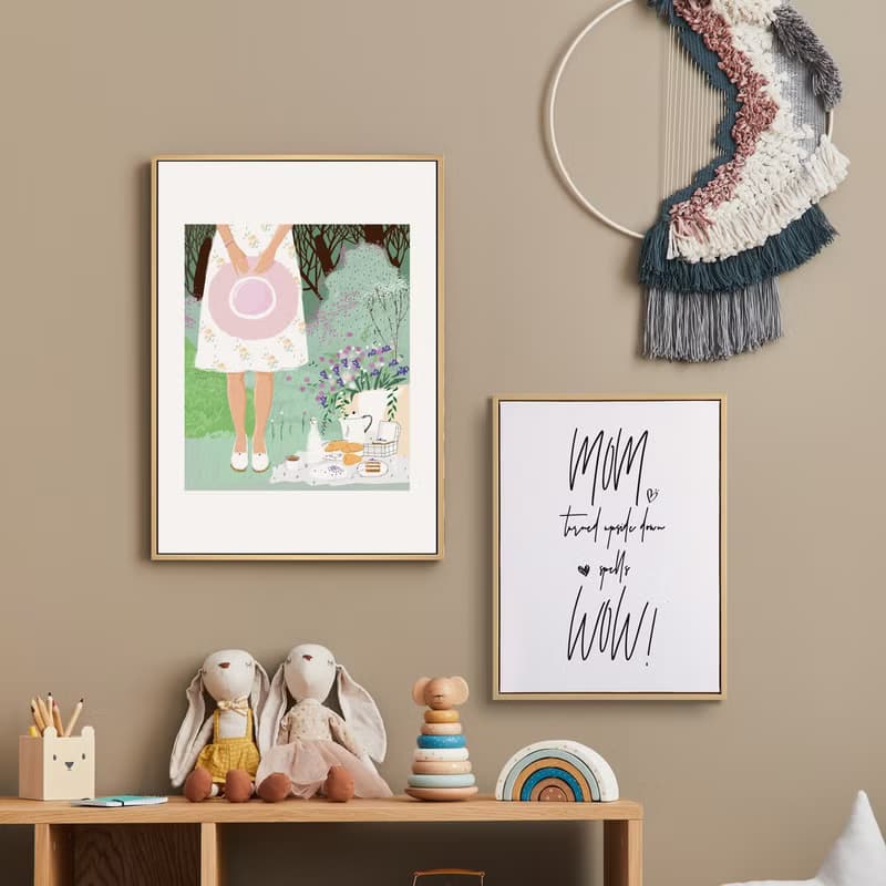 MOM & WOW-字母母親節掛畫/媽媽文字/兒童房佈置/幼兒園擺設/禮物