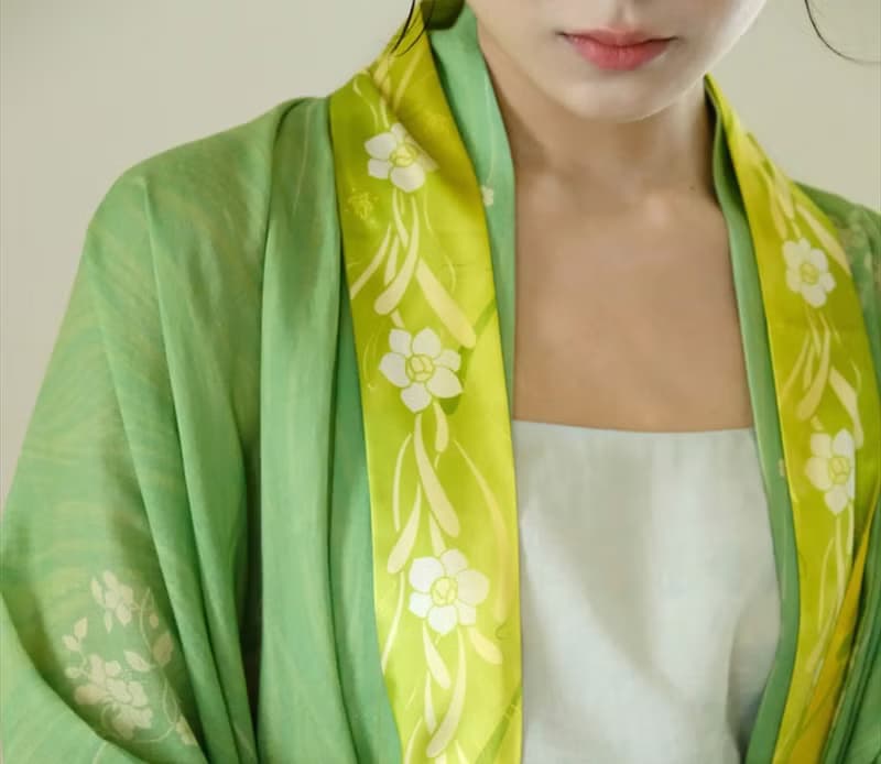【 神仙骨水仙】新中式復古 漢服禮物絲巾