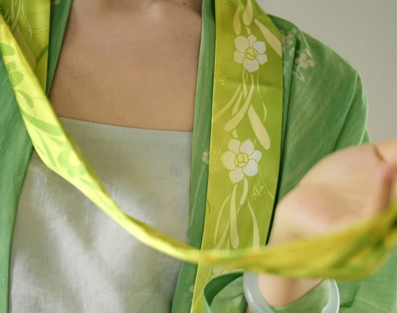 【 神仙骨水仙】新中式復古 漢服禮物絲巾