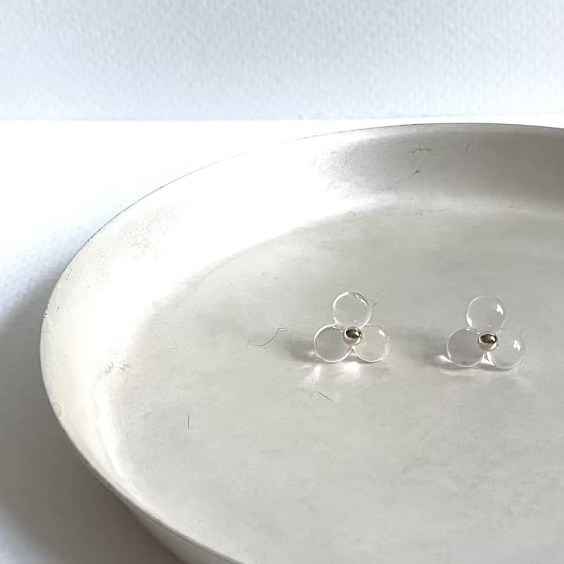 春季玻璃花系列耳環 耳針 耳夾