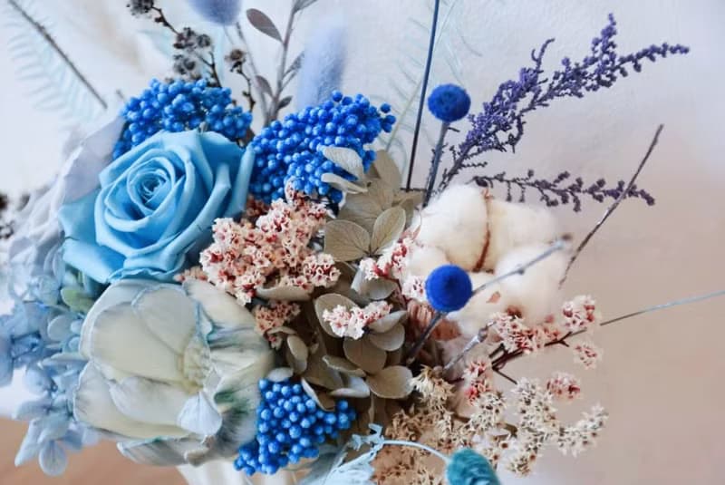 清新藍灰色調盆花