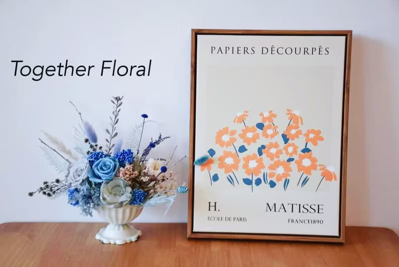 清新藍灰色調盆花