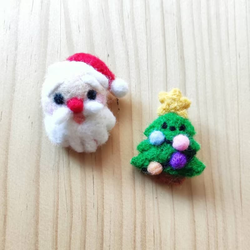 聖誕樹羊毛氈別針 聖誕節配戴他參加派對吧!